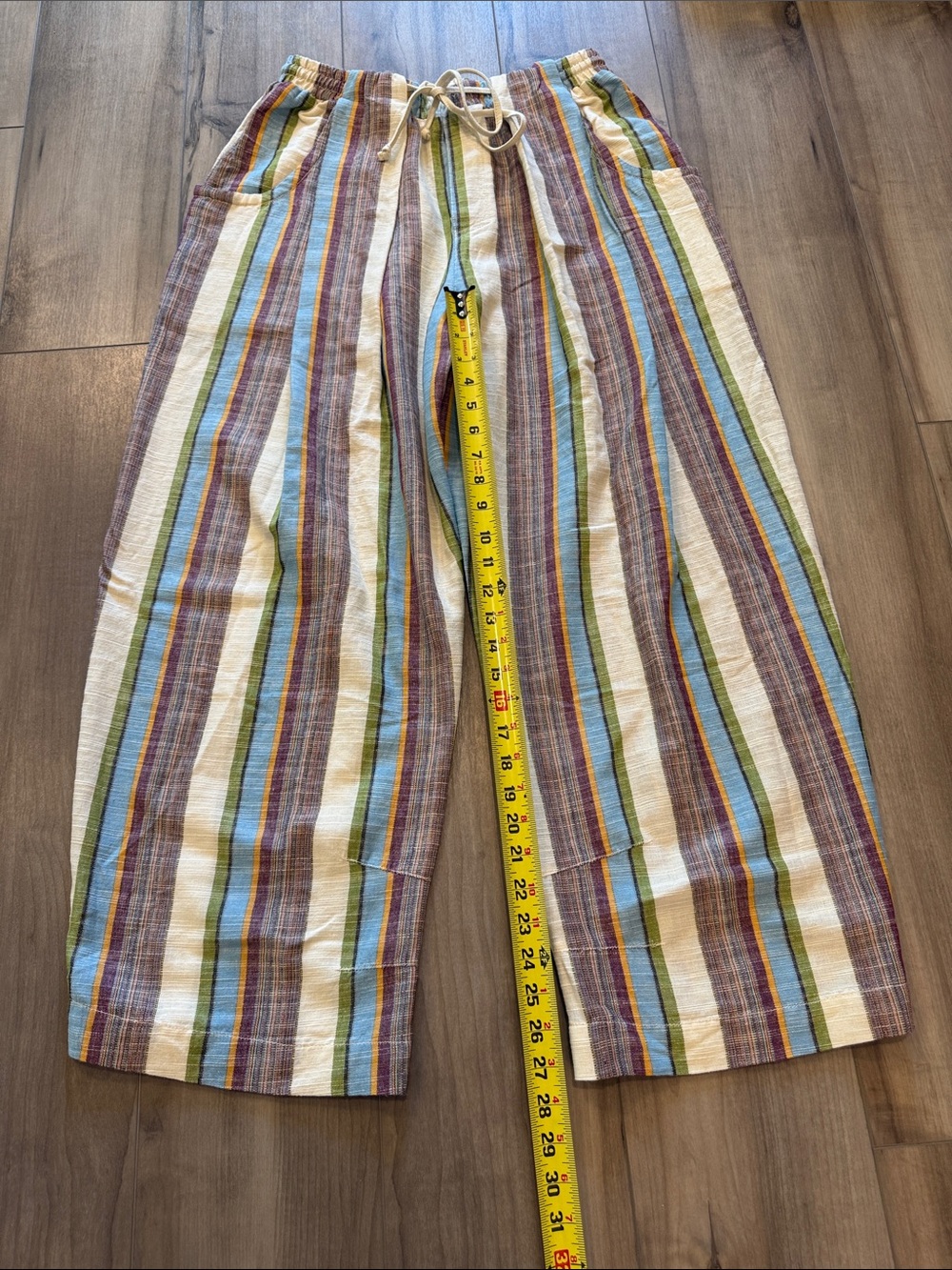 Free People Chambers Stripe Wide Leg Drawstring Pants. New without tags. - Picture 9 of 13